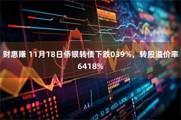 财惠赚 11月18日侨银转债下跌039%，转股溢价率6418%